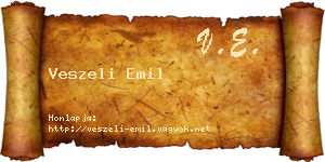 Veszeli Emil névjegykártya